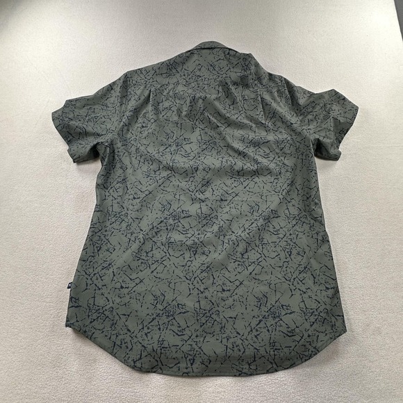 7 Diamonds Shirt Mens Large Green Timeless Melody 4-Way Stretch Short Sleeve - Picture 2 of 11